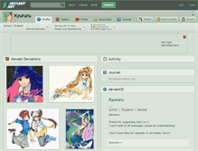 Tablet Screenshot of kyururu.deviantart.com