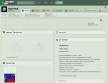 Tablet Screenshot of matthock.deviantart.com