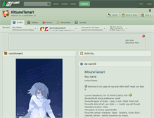 Tablet Screenshot of kitsunetamari.deviantart.com