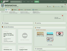 Tablet Screenshot of darkemoprincess.deviantart.com