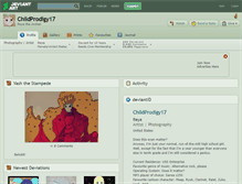 Tablet Screenshot of childprodigy17.deviantart.com