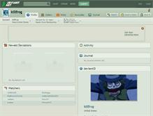 Tablet Screenshot of killfrog.deviantart.com