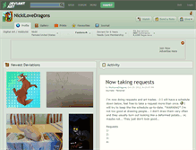Tablet Screenshot of nickilovedragons.deviantart.com