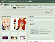 Tablet Screenshot of deddinty.deviantart.com