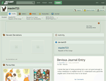 Tablet Screenshot of maxim723.deviantart.com