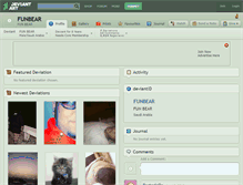 Tablet Screenshot of funbear.deviantart.com