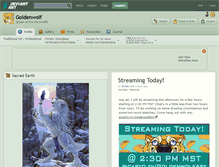 Tablet Screenshot of goldenwolf.deviantart.com