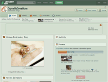 Tablet Screenshot of crysalliscreations.deviantart.com