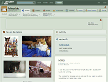 Tablet Screenshot of felineclub.deviantart.com