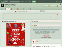 Tablet Screenshot of mychemicalroger.deviantart.com