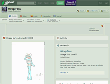 Tablet Screenshot of miragefans.deviantart.com