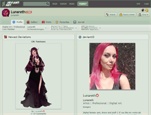 Tablet Screenshot of lunareth.deviantart.com