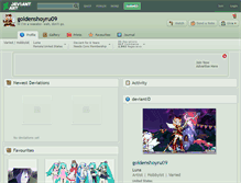 Tablet Screenshot of goldenshoyru09.deviantart.com