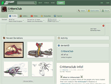 Tablet Screenshot of crittersclub.deviantart.com