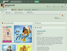 Tablet Screenshot of dannyluna182.deviantart.com