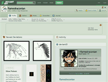 Tablet Screenshot of flamedraconian.deviantart.com