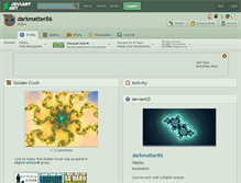 Tablet Screenshot of darkmatter86.deviantart.com