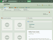 Tablet Screenshot of carlatease.deviantart.com