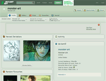 Tablet Screenshot of monster-art.deviantart.com