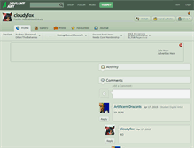 Tablet Screenshot of cloudyfox.deviantart.com