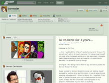 Tablet Screenshot of bunnystar.deviantart.com