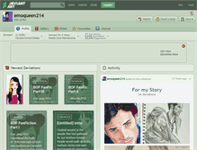 Tablet Screenshot of emoqueen214.deviantart.com