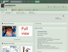 Tablet Screenshot of liloxstitchclub.deviantart.com