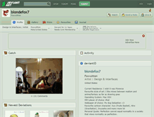 Tablet Screenshot of blondefox7.deviantart.com