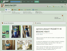 Tablet Screenshot of okami-chan1023.deviantart.com