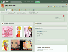 Tablet Screenshot of narusaku-club.deviantart.com