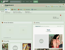 Tablet Screenshot of dragonlover4.deviantart.com