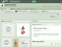 Tablet Screenshot of mastermindhunter.deviantart.com