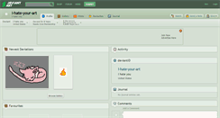 Desktop Screenshot of i-hate-your-art.deviantart.com