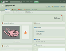 Tablet Screenshot of i-hate-your-art.deviantart.com