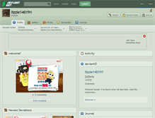 Tablet Screenshot of lizzie140191.deviantart.com