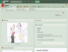 Tablet Screenshot of kazui.deviantart.com