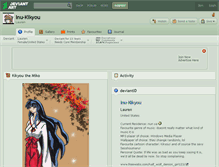 Tablet Screenshot of inu-kikyou.deviantart.com