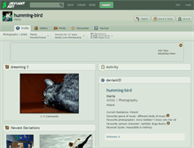 Tablet Screenshot of humming-bird.deviantart.com