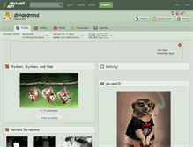 Tablet Screenshot of dividedmind.deviantart.com