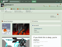 Tablet Screenshot of justinfoster13.deviantart.com
