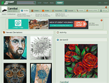 Tablet Screenshot of cannibal.deviantart.com