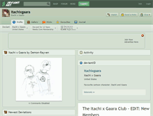 Tablet Screenshot of itachixgaara.deviantart.com