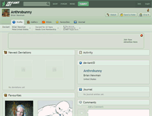 Tablet Screenshot of anthrobunny.deviantart.com