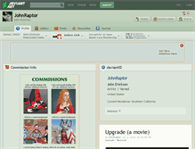 Tablet Screenshot of johnraptor.deviantart.com