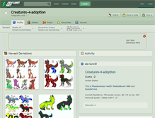 Tablet Screenshot of creatures-4-adoption.deviantart.com