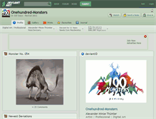 Tablet Screenshot of onehundred-monsters.deviantart.com