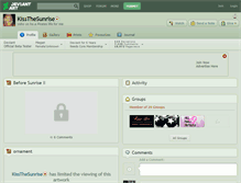 Tablet Screenshot of kissthesunrise.deviantart.com