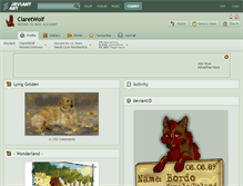 Tablet Screenshot of claretwolf.deviantart.com