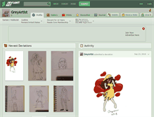 Tablet Screenshot of greyartist.deviantart.com