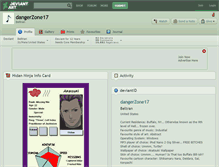 Tablet Screenshot of dangerzone17.deviantart.com
